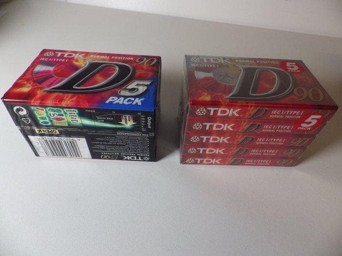 Cassettes vierges (scellées) - TDK 90mn - Audiocassette -, Audio, Tv en Foto, Radio's
