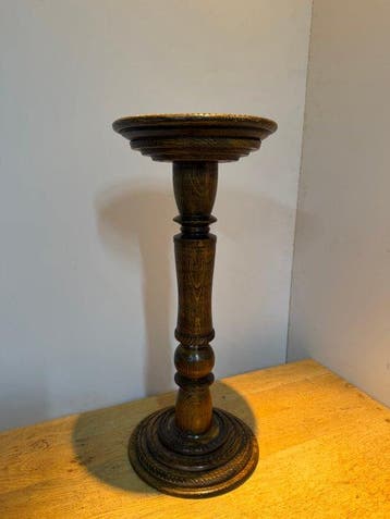 Plantentafel - Plantentafel/piëdestal 2 zijde - Eik, Antiek en Kunst