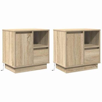Nachtkastjes LED | Tweede kansje | OP = OP, Huis en Inrichting, Minder dan 45 cm, Verzenden, Zo goed als nieuw, Minder dan 55 cm