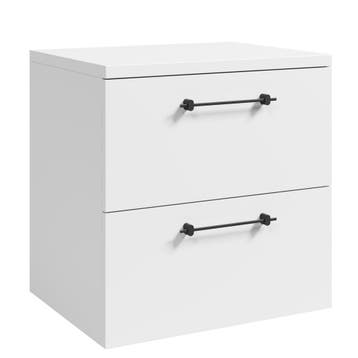 Badplaats Wastafelkast Muro 60 cm - Wit -  met Bovenblad, Verzenden, Nieuw