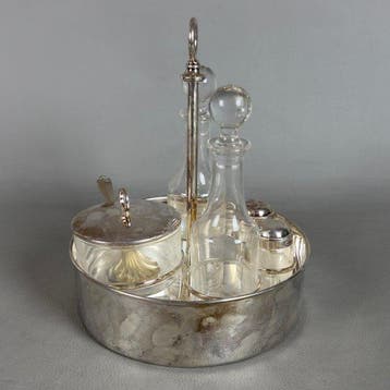 Calegaro - Eetservies (6) - .800 zilver - Set olie, azijn en