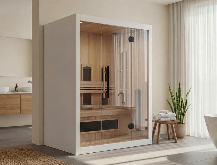NIEUW!! Combinatie Sauna: Infrarood + Traditionele sauna, Sports & Fitness, Sauna, Enlèvement ou Envoi