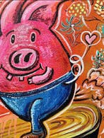 Nguyen T.H (1988) - Le Cochon 80 60 cm.