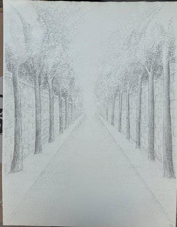 Gregory Masurovsky (1929-2009). - Grande Allée de cyprès