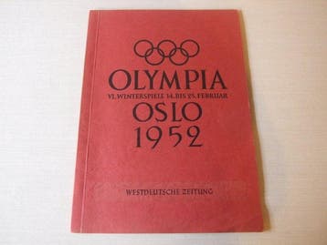 2 x Softcover Sammelbilderalbum Olympische Spiele 1952 Oslo, Nieuw