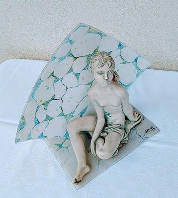Figurina anni 70 - 80 con punto luce - Firmato ma