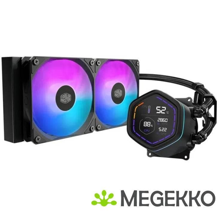 Cooler Master MasterLiquid Core Nex Digital 240 Black ARGB, Computers en Software, Overige Computers en Software, Nieuw, Verzenden
