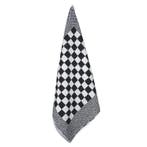 Handdoeken Zwart en Witte Blok 52x55cm Katoen - Treb Towels, Verzenden, Theedoek of Handdoek