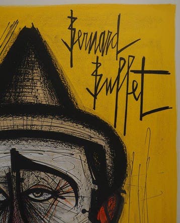 Bernard Buffet (1928-1999) - Mon Cirque, le clown, Antiquités & Art