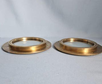 Porthole (2) - Brons, Messing, Glas - Raam