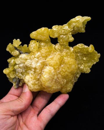 LARGE jaune esthétique BRUCITE flotteur - Hauteur : 11.4 cm