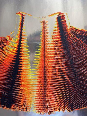 Heinz Mack (1931) - Silberflügel, Roter Fächer