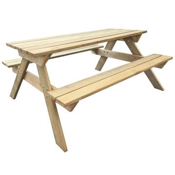 vidaXL Picknicktafel 150x135x71,5 cm hout, Tuin en Terras, Verzenden, Nieuw