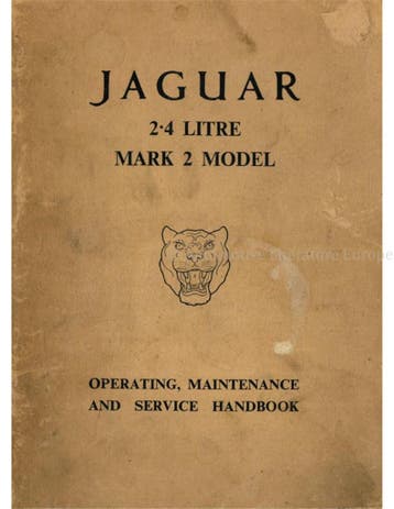 1959 JAGUAR MK II 2.4 INSTRUCTIEBOEKJE ENGELS