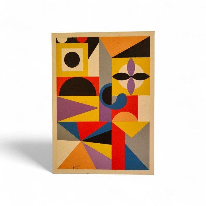 Alvaro Cattaneo (1938) - Geometrie Cromatica, Antiquités & Art, Art | Peinture | Moderne