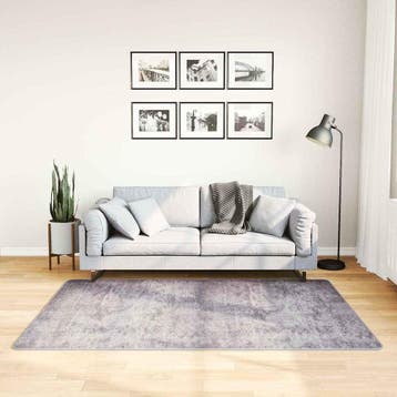 vidaXL Vloerkleed wasbaar 120x180 cm grijs, Huis en Inrichting, Verzenden, Nieuw