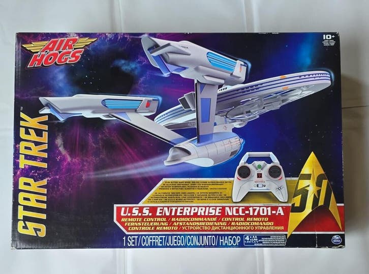 AIR HOGS STAR TREK U.S.S. ENTERPRISE NCC-1701-A (TOYS), Verzamelen, Film en Tv, Gebruikt