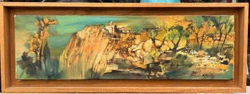 Jean-Théobald Jacus (1924-2021) - Paysage avec Batisse dans, Antiquités & Art