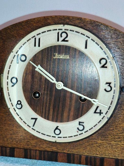 Art - Deco Pendule - junghans - - Coromandel, Eik -, Antiek en Kunst, Antiek | Klokken