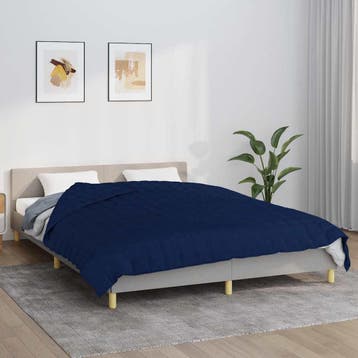 vidaXL Verzwaringsdeken 220x235 cm 15 kg stof blauw, Verzenden, Nieuw