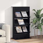 vidaXL Tijdschriftenrek Zwart Eiken 70 x 41 x 126 cm Bewerkt, Verzenden, Nieuw