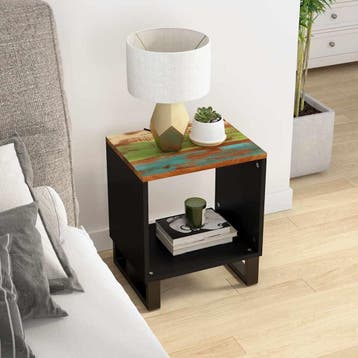 vidaXL Salontafel 40x31x46 cm massief gerecycled hout en, Verzenden, Nieuw