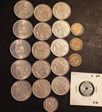 Spanje. 2º Republica-Francisco Franco. 20 monedas 1933-1963, Postzegels en Munten
