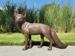 Beeldje, Bronzen Vos - 38 cm - Brons
