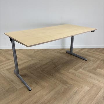 Ahrend elektrisch bureau 180x90 cm, ahorn - grijs