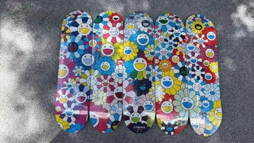 Takashi Murakami (1962) - Flower Skateboard Set (5 pieces), Antiek en Kunst