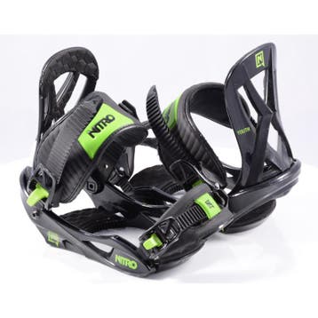 XS snowboard bindingen NITRO YOUTH, black/green (TOP staat), Verzenden