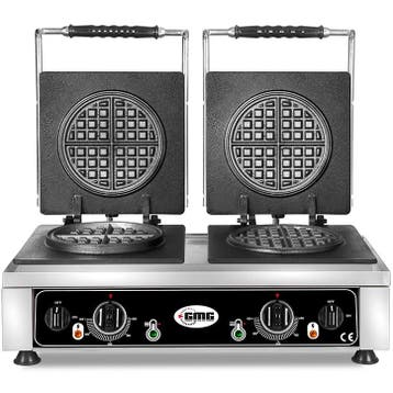 Wafelijzer | AMERICAN | Dubbel | Ronde Wafels (Ø160mm) |, Verzenden, Nieuw in verpakking