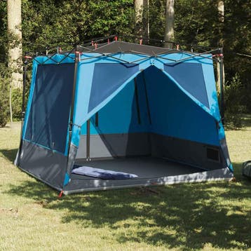 vidaXL Binnentent 6-persoons Blauw taft, Verzenden, Nieuw