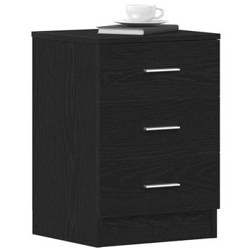 Nachtkastje Zwart Eiken | 33% Retour Deal | Sla je slag!, Minder dan 45 cm, Verzenden, 55 tot 70 cm, Zo goed als nieuw