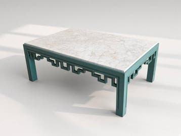 Tafel - Een salontafel in chinoiserie-stijl, gelakt en met, Antiek en Kunst