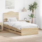 vidaXL Bedframe met lade Sonoma Eik 75 x 190 cm, Verzenden