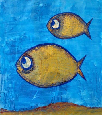 Denis Kuvayev (1971) - Goldfish in golden bottom - XL