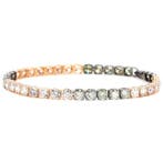 Bracelet de tennis - 14 carats Or rose - 6.27ct. tw. Jaune