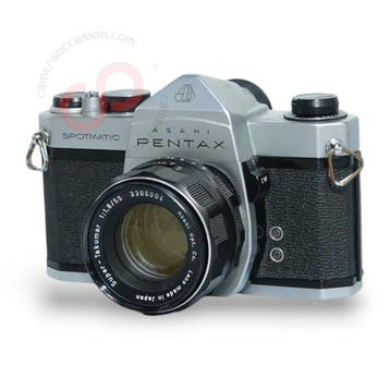 Asahi Pentax Spotmatic SP + Asahi Super-Takumar 55mm 1.8..., Ophalen of Verzenden