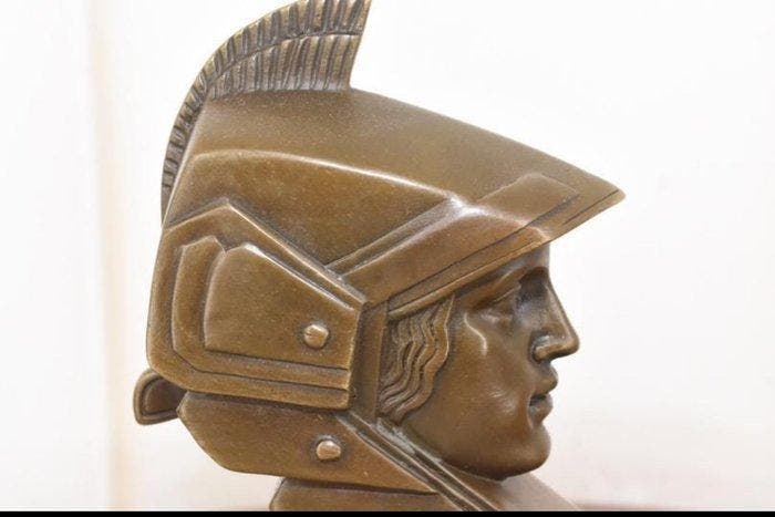 Sculpture, Mythology mascotte Minerva brons - 17 cm - Bronze, Antiquités & Art, Curiosités & Brocante