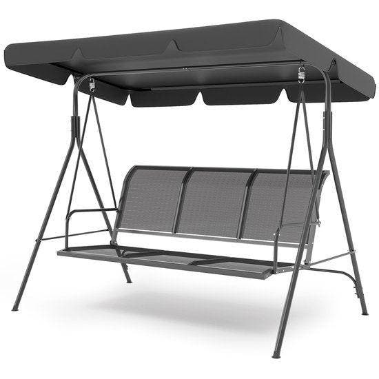 2dekans | LifeGoods Schommelbank - 3-zits - tot 250KG -, Tuin en Terras, Parasols, Ophalen of Verzenden