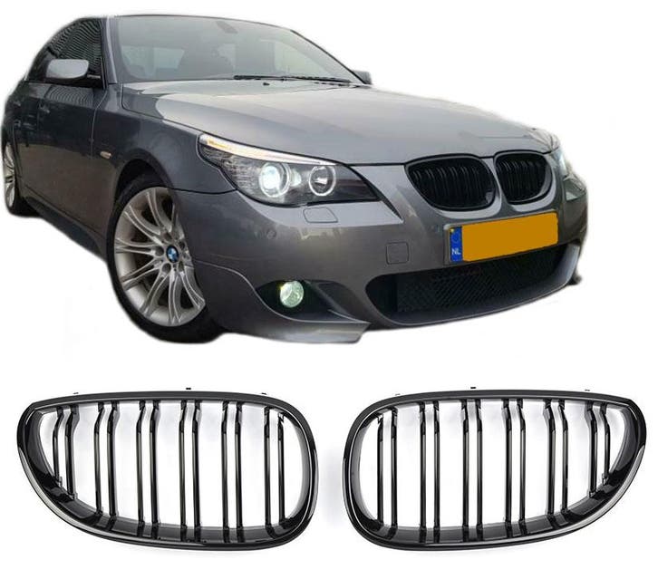 Sportieve Grille geschikt voor BMW 5-Serie E60 en E61 dubbel, Autos : Divers, Accessoires de voiture, Envoi
