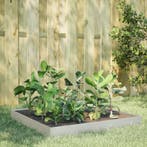 vidaXL Plantenbak verhoogd 100x100x18,5 cm roestvrijstaal, Verzenden