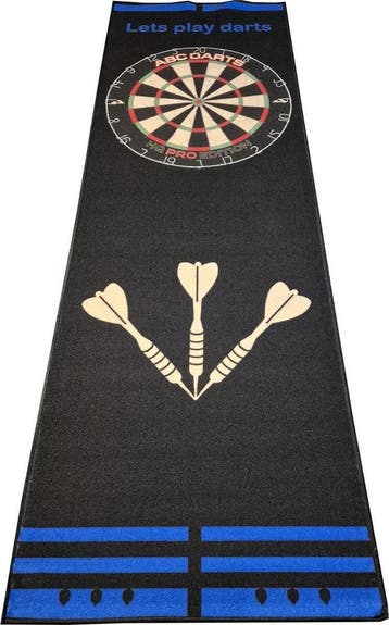 ABC Darts – Dartmat Antracite BLAUW - 80 x 241 cm (Dart Ma, Ophalen of Verzenden, Nieuw, Overige typen