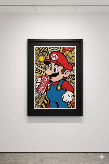 ROW - Mario Coca-Cola - ÉDITION UNIQUE 1/1 SIGNÉE COA -, Nieuw
