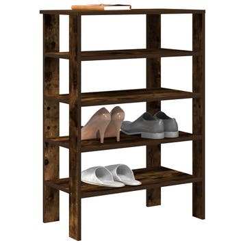 vidaXL Schoenenrek 61x32x87,5 cm bewerkt hout gerookt, Verzenden, Nieuw