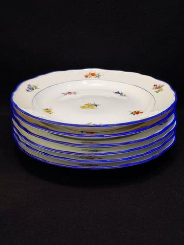 Meissen - Bord (6) - Ø 21,4 cm 6er Set antike