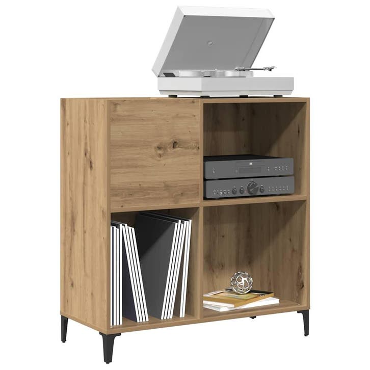 vidaXL Platenkast 84,5x38x89 cm bewerkt hout artisanaal, Huis en Inrichting, Kasten | Overige, Nieuw, Verzenden
