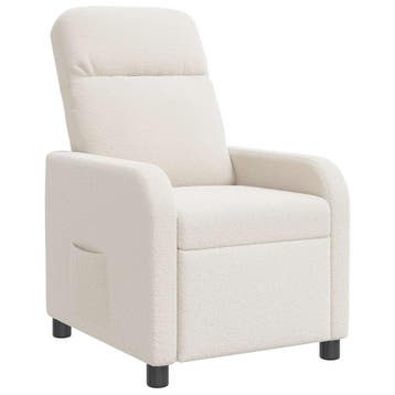 vidaXL Recliner Crèmekleurig Bouclé, Verzenden, Nieuw