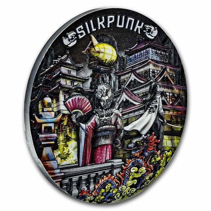 Niue. 5 Dollars 2022 Punk-Universum: Silkpunk 2 Oz (.999), Timbres & Monnaies, Monnaies | Europe | Monnaies non-euro